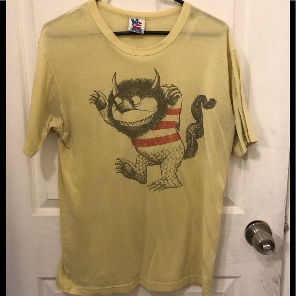 Men’s yellow “Where the wild things are” T-shirt